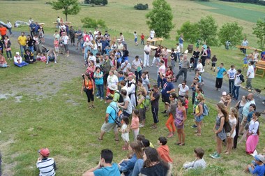 les spectateurs sur le site de la Potence