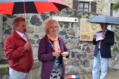 dévoilement de la plaque « Krostitz », le 25 juillet – photo de Michel Jean