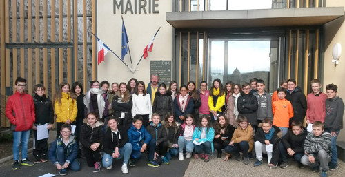 2018-03-20 Les élèves de 6ème en mairie