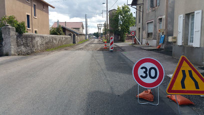 2020 09 23 travaux route de Chateauneuf