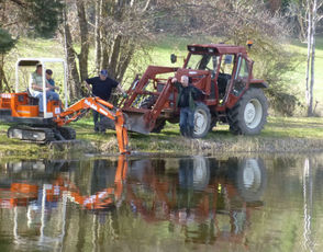 2021 02 26 plan d'eau de Langlade : les préparatifs