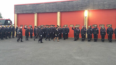 2021 10 08 Passation de pouvoir du capitaine Patrick Ferrand : passage en revue des effectifs