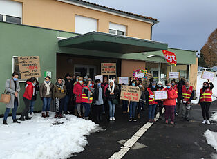 2021 12 07 Débrayage à la Merisaie