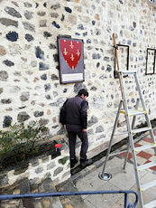 2022 03 19 blasons des familles d'Allègre : installation
