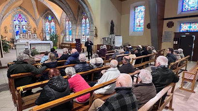 2024 03 08  Visite de l'évêque du Puy à Allègre : à l'église