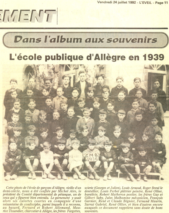 165 - 1939 Ecole publique CM2