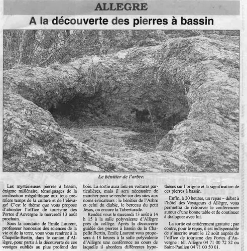Pierres à bassins - Eveil août 2014