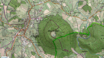 Composition carte IGN et photo aérienne